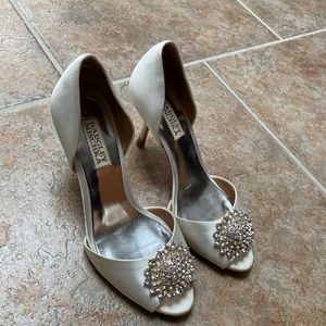 Badgley Mischka Lacie Embellished Satin Pumps